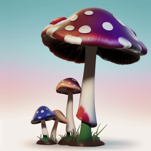  Colorful mushroom