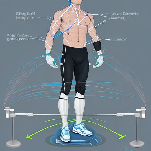  Lower leg electrodes to monitor muscle signals ，