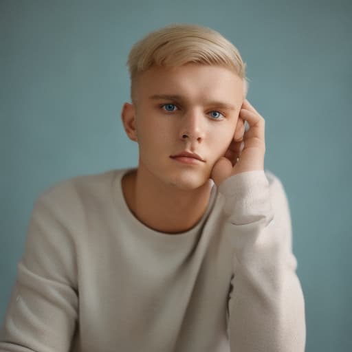 portrait+ style czech homosexual queer twink blonde very cute dude face