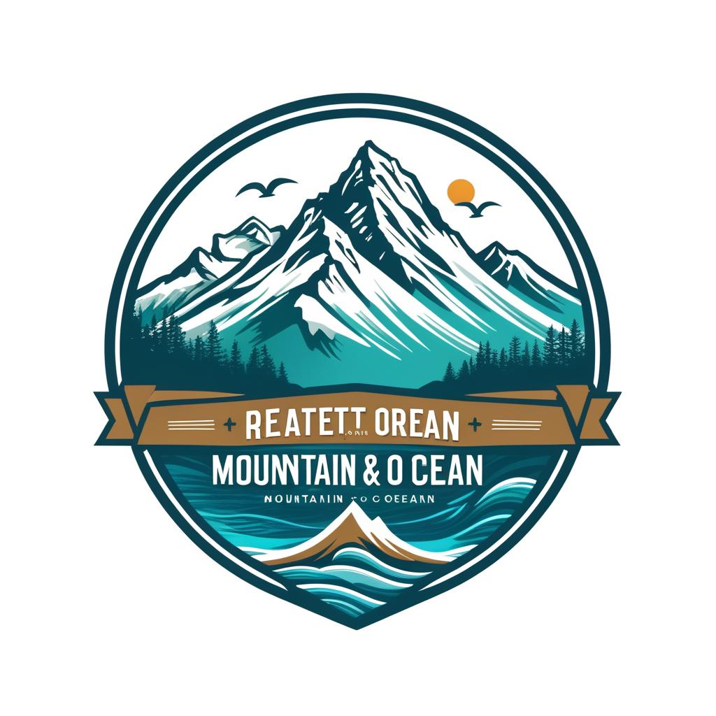  Logo, Create company retreat logo with Name Mountain to Ocean
