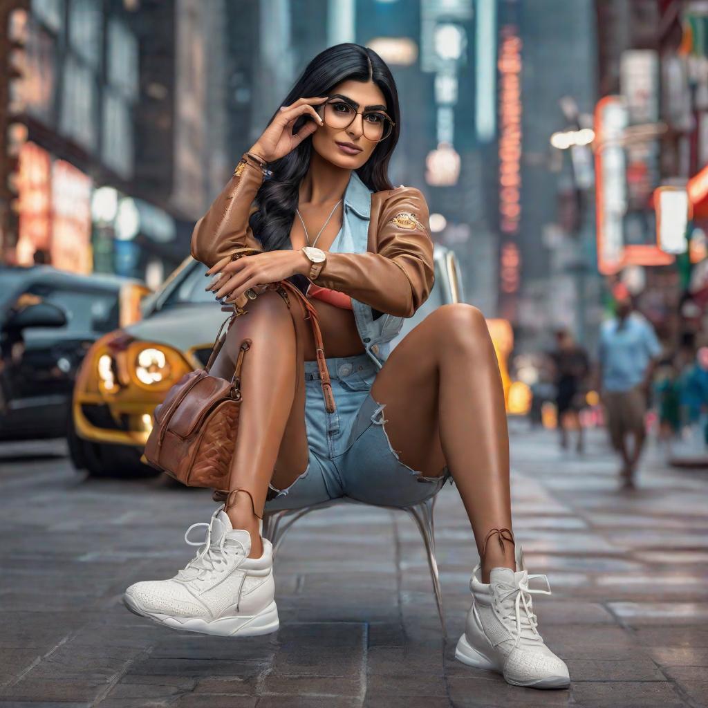  Mia khalifa version hombre hyperrealistic, full body, detailed clothing, highly detailed, cinematic lighting, stunningly beautiful, intricate, sharp focus, f/1. 8, 85mm, (centered image composition), (professionally color graded), ((bright soft diffused light)), volumetric fog, trending on instagram, trending on tumblr, HDR 4K, 8K