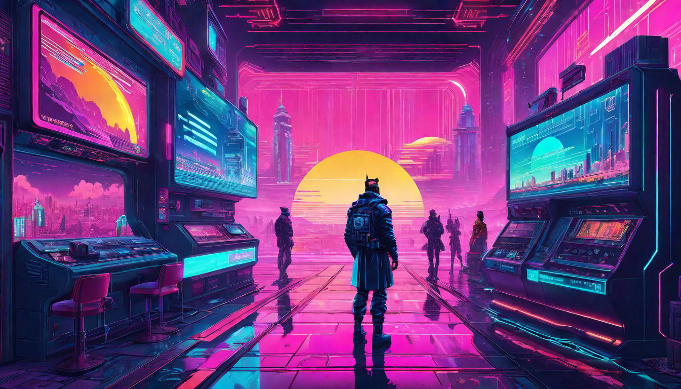  vaporwave,cyberpunk game style Telling cosmic tales, extraordinary manifestations, captivating and mysticaleon, dystopian, futuristic, digital, vibrant, detailed, high contrast, reminiscent of cyberpunk genre video games,retro aesthetic, cyberpunk, vibrant, neon colors, vintage 80s and 90s style, highly detailed