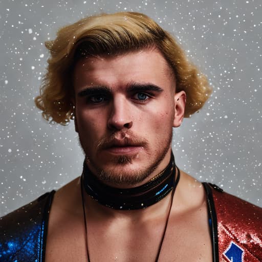 portrait+ style russian homosexual queer wrestler blonde very cute dilf dude face