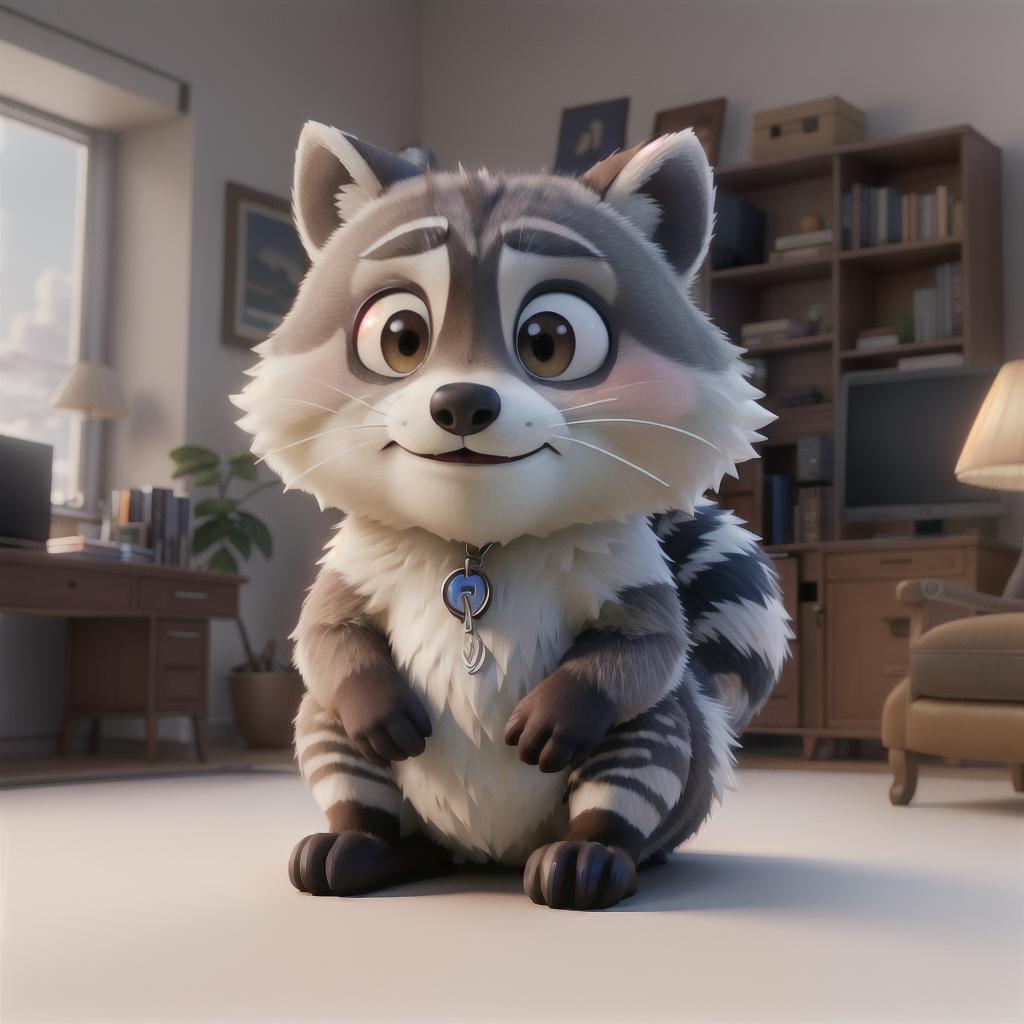  raccoon sitting in gaming chair front a computer on desktop, ((semi anthropomorphic)),(full body), tail, belly, sitting, fat, (chubby), (((white background))), solo, desktop, gaming chair, side view,  [[[clothes]]] hyperrealistic, full body, detailed clothing, highly detailed, cinematic lighting, stunningly beautiful, intricate, sharp focus, f/1. 8, 85mm, (centered image composition), (professionally color graded), ((bright soft diffused light)), volumetric fog, trending on instagram, trending on tumblr, HDR 4K, 8K