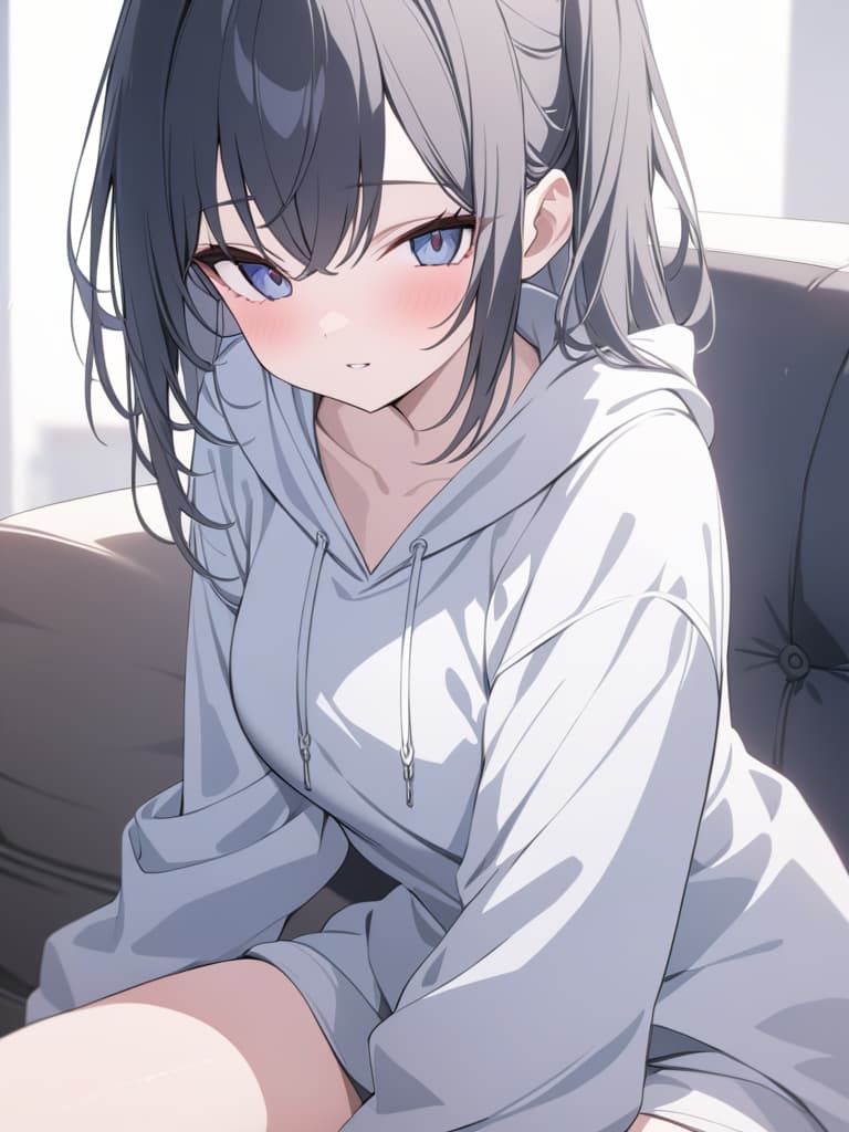  Black hair, short, hoodie, masterpiece, best quality,8k,ultra detailed,high resolution,an extremely delicate and beautiful,hyper detail