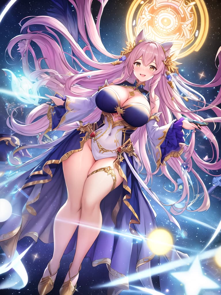  , masterpiece, high quality, 4K, HDR, age 25 BREAK plump magical woman, chubby, , visible s, smiling face, colorful costume, glowing wand at her crotch, magical pose, expression, exaggerated features, detailed background with stars, BREAK hyper realistic, highly detailed, highly detailed clothing, beautiful, intricate, (full body), (professionally color graded), (centered image composition), (bright lighting),  hyperrealistic, full body, detailed clothing, highly detailed, cinematic lighting, stunningly beautiful, intricate, sharp focus, f/1. 8, 85mm, (centered image composition), (professionally color graded), ((bright soft diffused light)), volumetric fog, trending on instagram, trending on tumblr, HDR 4K, 8K