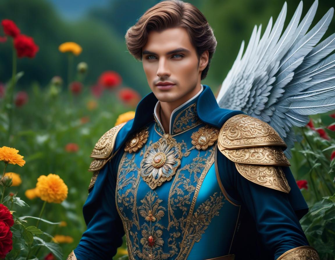  cinematic film still A very beautiful angel with big black wings sparkling red, blue and gold "Maximilian armor", as in the works of Konrad Witz, stands in a flower meadow, leaning on a huge sword, on the river bank best quality, masterpiece, ultra high resolution, photorealistic, old ,with big black wings with big s, tall, short haircut, curly hair, model, dynamic pose, detailed face, detailed skin, beautiful detailed eyes, detailed lips, sensual mouth, natural skin texture, (dynamic pose: 0.3), miniature, gloved hands, high heels, artist, detailed background ((high quality)), ((masterpiece)), stable dispersion, double exposure, magnificent effect of artistic dissolution, emphasizing beauty and grace, multi level ex hyperrealistic, full body, detailed clothing, highly detailed, cinematic lighting, stunningly beautiful, intricate, sharp focus, f/1. 8, 85mm, (centered image composition), (professionally color graded), ((bright soft diffused light)), volumetric fog, trending on instagram, trending on tumblr, HDR 4K, 8K