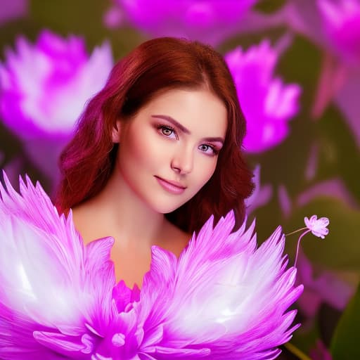 portrait+ style Imagen realista de una hermosa hada con alas de libélula sobre una bella flor de loto rosada