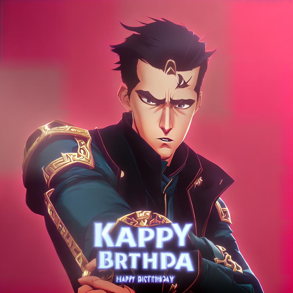 arcane style happy birthday poster to our dear brother kazuha