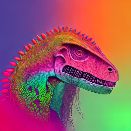 dublex style neon acid melt dinosaur