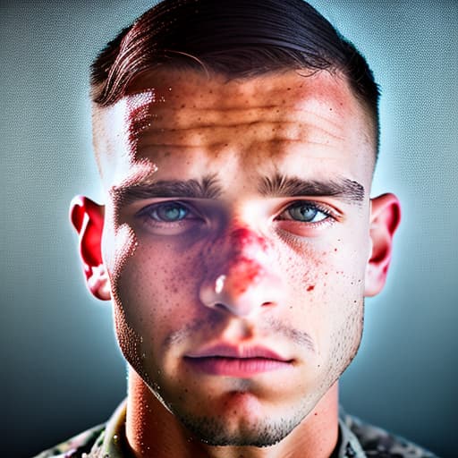 portrait+ style American soldier