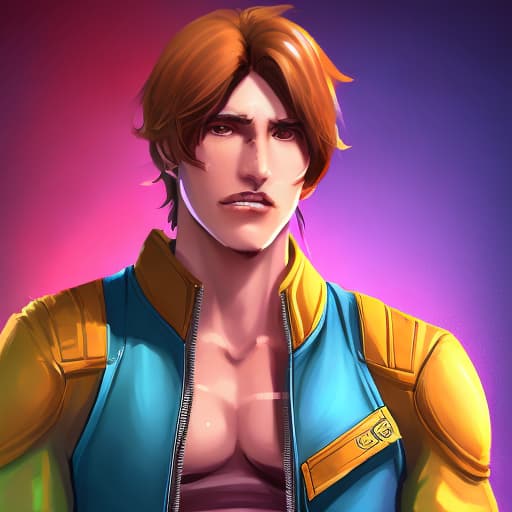 portrait+ style Leon Kennedy queer face