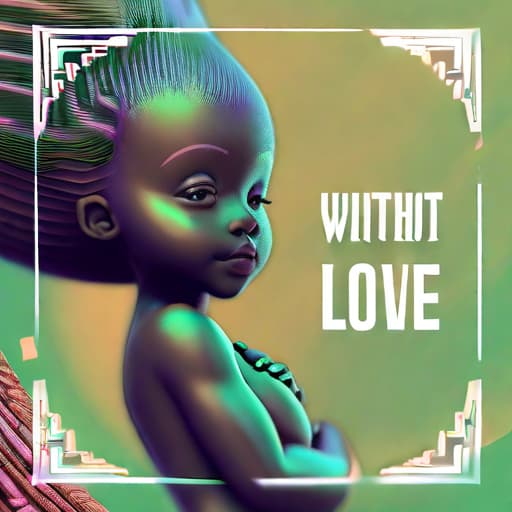  there is a woman holding a baby in her arms with a text overlay that reads with all love, zbrush contest winner, zbrush central contest winner, inspired by Anna Dittmann, inspired by Fabien Charuau, 3