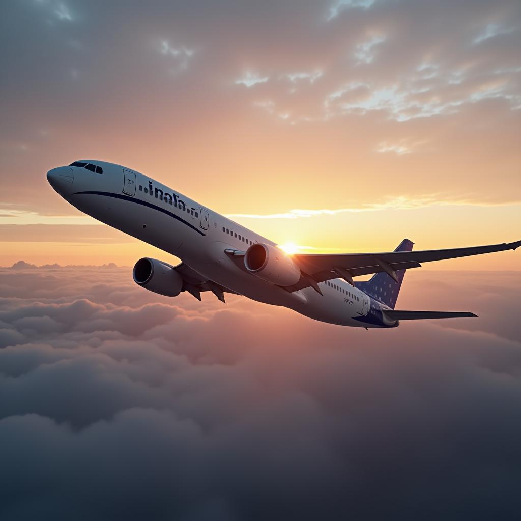  boeing 773 max, takeoff, sunrise, light rain, award winning, professional, highly detailed, masterpiece