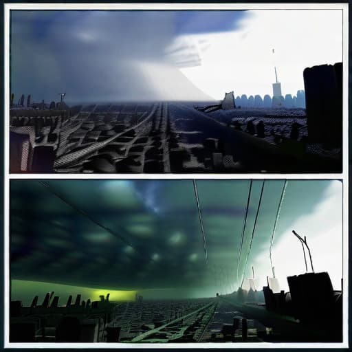  City is city that is destroyed by storm in dark area