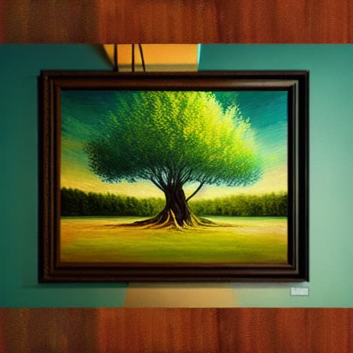  Tree inside a painting in a weird universe