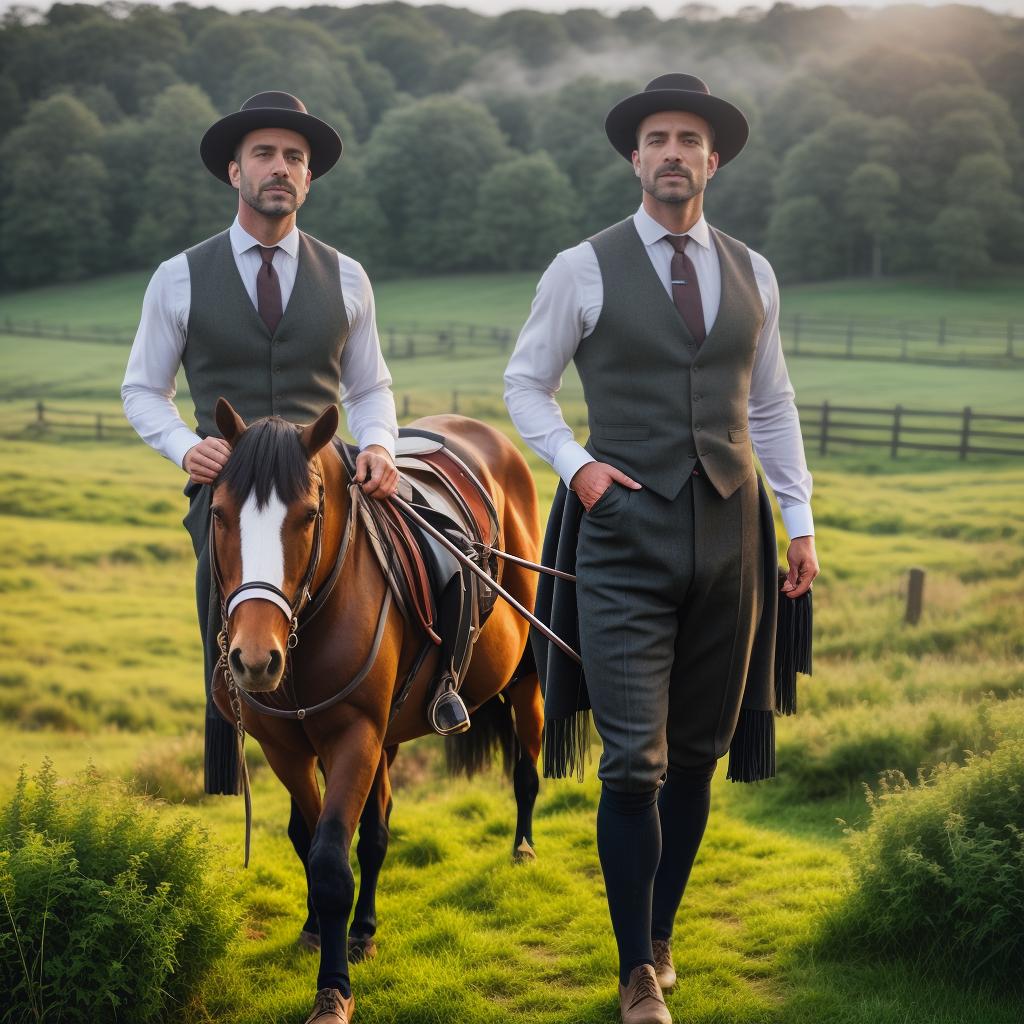  A English farmer in the 1900s hyperrealistic, full body, detailed clothing, highly detailed, cinematic lighting, stunningly beautiful, intricate, sharp focus, f/1. 8, 85mm, (centered image composition), (professionally color graded), ((bright soft diffused light)), volumetric fog, trending on instagram, trending on tumblr, HDR 4K, 8K