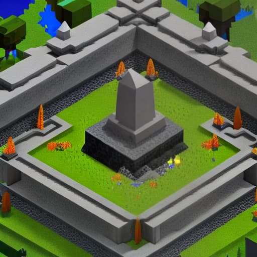  Create an image of what Roberto Gomes Bolanos's tomb would look like where his remains rest in Minicraft