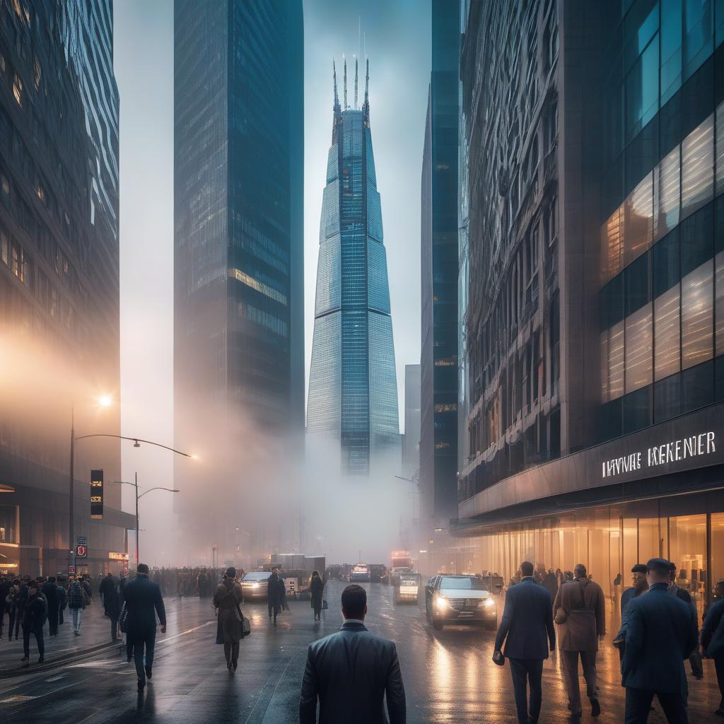  Skyscraper with Engineering Networks hyperrealistic, full body, detailed clothing, highly detailed, cinematic lighting, stunningly beautiful, intricate, sharp focus, f/1. 8, 85mm, (centered image composition), (professionally color graded), ((bright soft diffused light)), volumetric fog, trending on instagram, trending on tumblr, HDR 4K, 8K