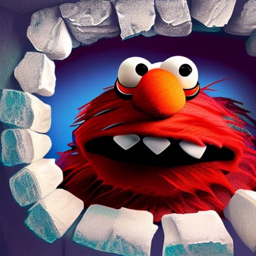 wa-vy style Elmo in ice ages