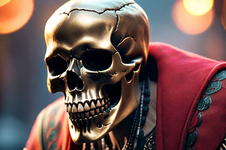  Skull, eat tacos hyperrealistic, full body, detailed clothing, highly detailed, cinematic lighting, stunningly beautiful, intricate, sharp focus, f/1. 8, 85mm, (centered image composition), (professionally color graded), ((bright soft diffused light)), volumetric fog, trending on instagram, trending on tumblr, HDR 4K, 8K