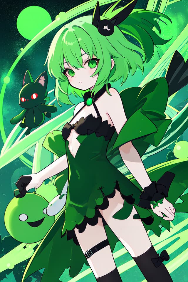  Green hair character midnight syndrome