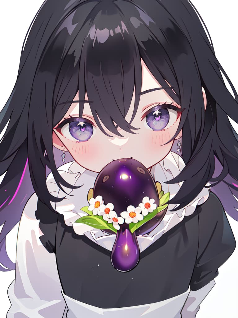  Hair black, cute, men's, eggplant, masterpiece, best quality,8k,ultra detailed,high resolution,an extremely delicate and beautiful,hyper detail