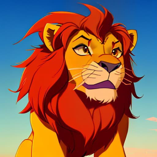  Anthropomorphic lion king simba