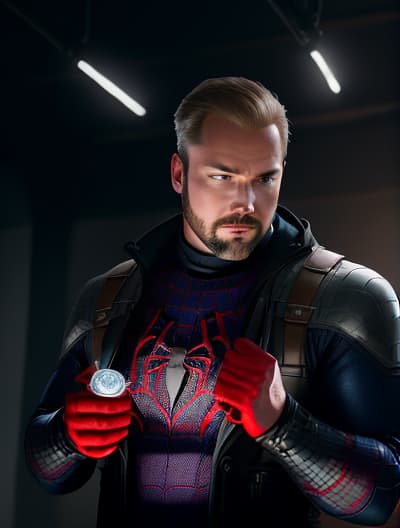  Will Willis from Forged and Fire as Spider-Man show his face,, hyperrealistic, high quality, highly detailed, perfect lighting, intricate, sharp focus, f/1. 8, 85mm, (centered image composition), (professionally color graded), ((bright soft diffused light)), trending on instagram, HDR 4K, 8K