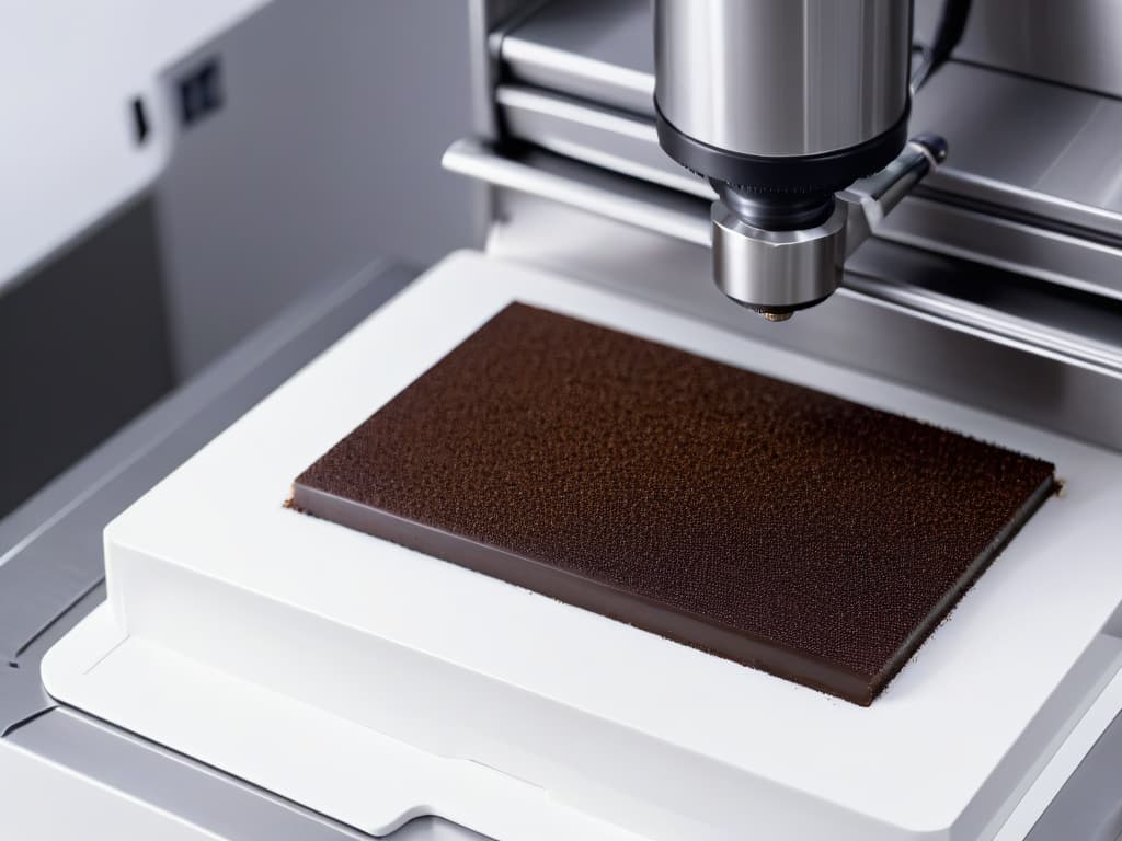  A closeup, ultradetailed 8k image of a sleek, modern tempering machine against a clean, white backdrop. The machine's intricate stainless steel components are highlighted, showcasing its precise temperature controls and glossy finish. The minimalist design emphasizes the professionalism and precision required in chocolate work, perfect for the informative and inspiring tone of the article. hyperrealistic, full body, detailed clothing, highly detailed, cinematic lighting, stunningly beautiful, intricate, sharp focus, f/1. 8, 85mm, (centered image composition), (professionally color graded), ((bright soft diffused light)), volumetric fog, trending on instagram, trending on tumblr, HDR 4K, 8K