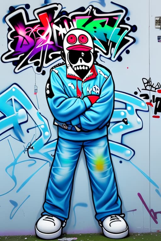  A graffiti character called pins man