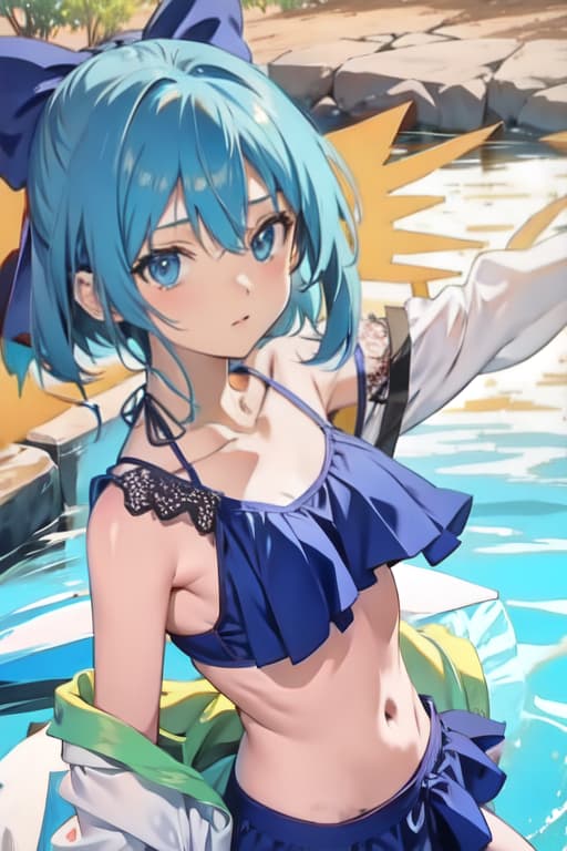  Cirno, bikini, manga style