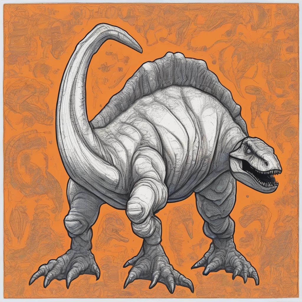  "Orange dinosaur"