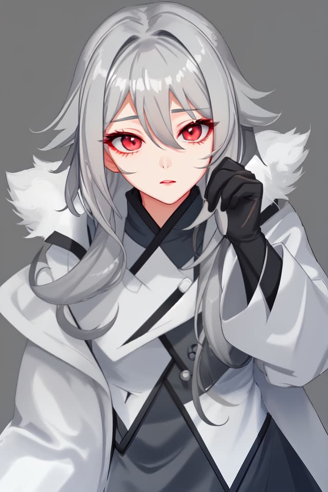  Gray hair beauty yang