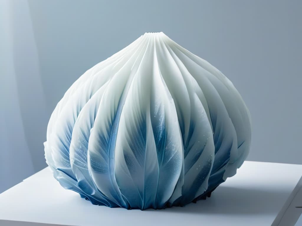  A closeup, ultrahighresolution image of a delicate sugar sculpture, showcasing intricate details like fine lines, delicate curves, and the translucent quality of the sugar medium. The sculpture is elegantly simple, set against a soft, blurred background to emphasize its ethereal beauty. Light delicately plays off the sculpture, creating subtle shadows that enhance its threedimensional form. hyperrealistic, full body, detailed clothing, highly detailed, cinematic lighting, stunningly beautiful, intricate, sharp focus, f/1. 8, 85mm, (centered image composition), (professionally color graded), ((bright soft diffused light)), volumetric fog, trending on instagram, trending on tumblr, HDR 4K, 8K