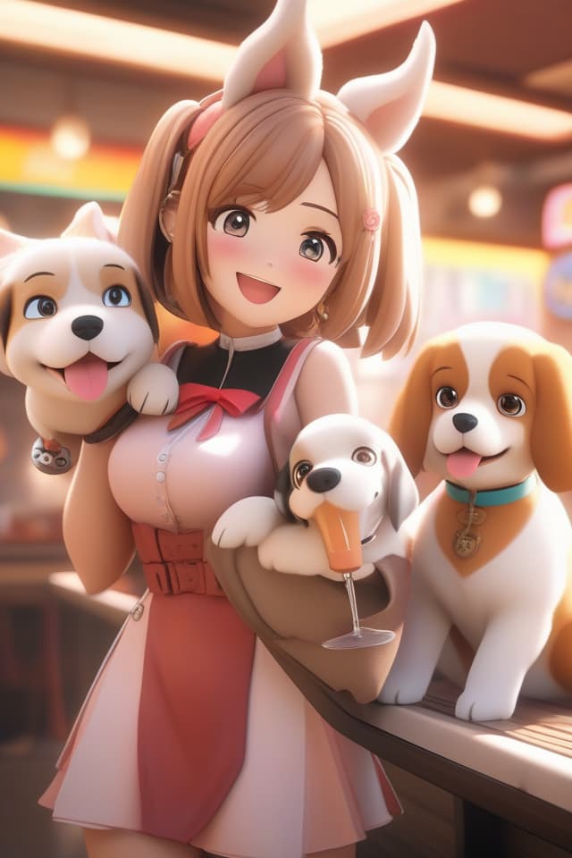  ((holding 🎮、girl play game、accurate hands))、(((droopin dog ears、lop beagle's ears)))、anthropomorphic furry beagle girl、tongue out blush smiling、dutch angle、neon lighting、in Internet cafe、best quality:1.4、masterpiece:1.4、ultra detailed texture、RAW photorealistic:1.4、absurd resolution、8K illustration、💩、💩 hyperrealistic, full body, detailed clothing, highly detailed, cinematic lighting, stunningly beautiful, intricate, sharp focus, f/1. 8, 85mm, (centered image composition), (professionally color graded), ((bright soft diffused light)), volumetric fog, trending on instagram, trending on tumblr, HDR 4K, 8K