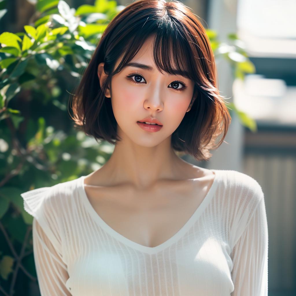  (masterpiece:1.3), (8k, photorealistic,photo, best quality: 1.4), (Japanese woman wearing clothes:),(realistic face), realistic eyes, (realistic skin), beautiful skin, (perfect body:1.3), (detailed body:1.2), hyperrealistic, full body, detailed clothing, highly detailed, cinematic lighting, stunningly beautiful, intricate, sharp focus, f/1. 8, 85mm, (centered image composition), (professionally color graded), ((bright soft diffused light)), volumetric fog, trending on instagram, trending on tumblr, HDR 4K, 8K