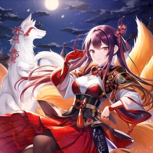  Suitable background for the Avatar: Kitsune Rida. At night