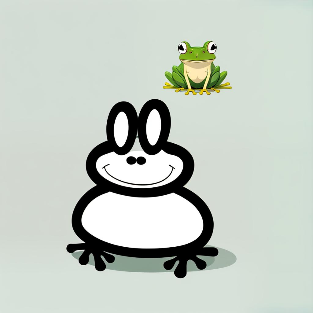  a cartoon character of a frog, best quality, masterpiece