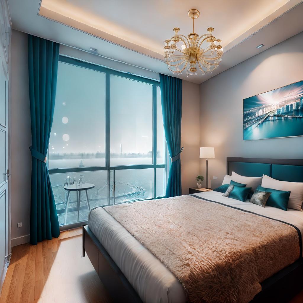  Apartment overlooking the Volga 64 k ,highly detailed, cinematic lighting, stunningly beautiful, intricate, sharp focus, f1. 8, 85mm, (centered image composition), (professionally color graded), ((bright soft diffused light)), volumetric fog, trending on instagram, trending on tumblr, HDR 4K, 8K
