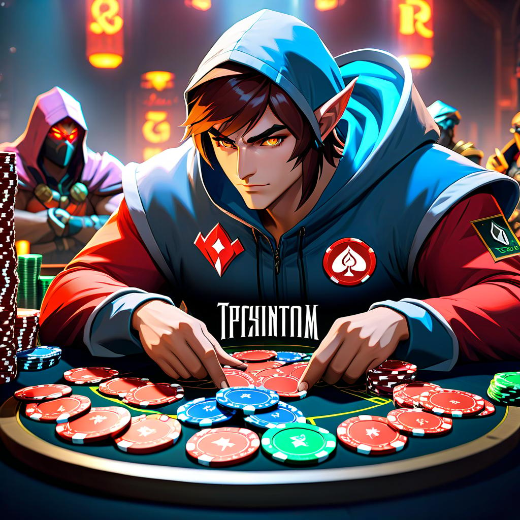  Create a cover for the Dota 2 game in the style of YouTuber Meeponegeroi, with soft effects, and large poker chips floating along the edges, with the text "Dota 2 FISHKA" in the center. hyperrealistic, full body, detailed clothing, highly detailed, cinematic lighting, stunningly beautiful, intricate, sharp focus, f/1. 8, 85mm, (centered image composition), (professionally color graded), ((bright soft diffused light)), volumetric fog, trending on instagram, trending on tumblr, HDR 4K, 8K