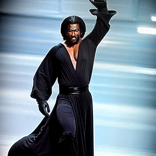  I want a real man in a long black robe, and this black man flies like the hero of the Indian movie Krrish in the dark universe