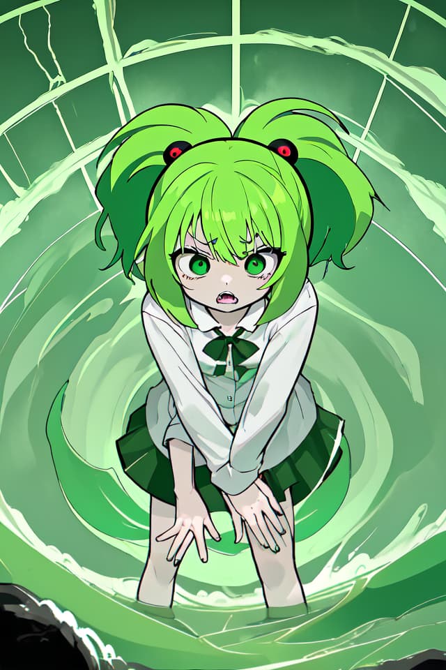  Swallowed by the most fear of green hair characters, the whirlpool of fear