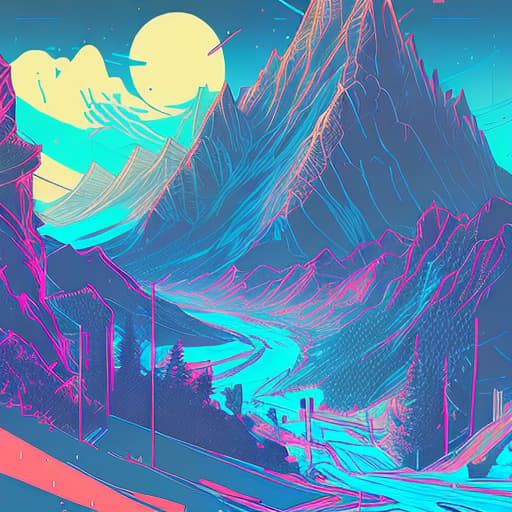 nvinkpunk Whimsical mountains