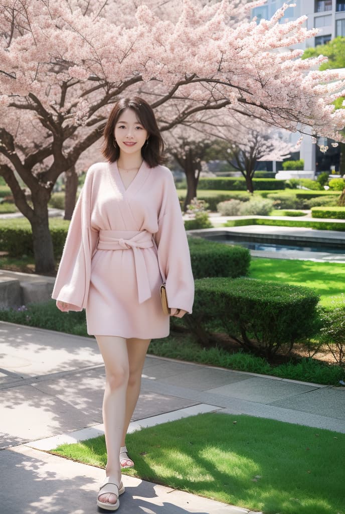  1girl,mid body,in the sakura garden,,ADVERTISING PHOTO,high quality, good proportion, masterpiece ,, The image is captured with an 8k camera and edited using the latest digital tools to produce a flawless final result.