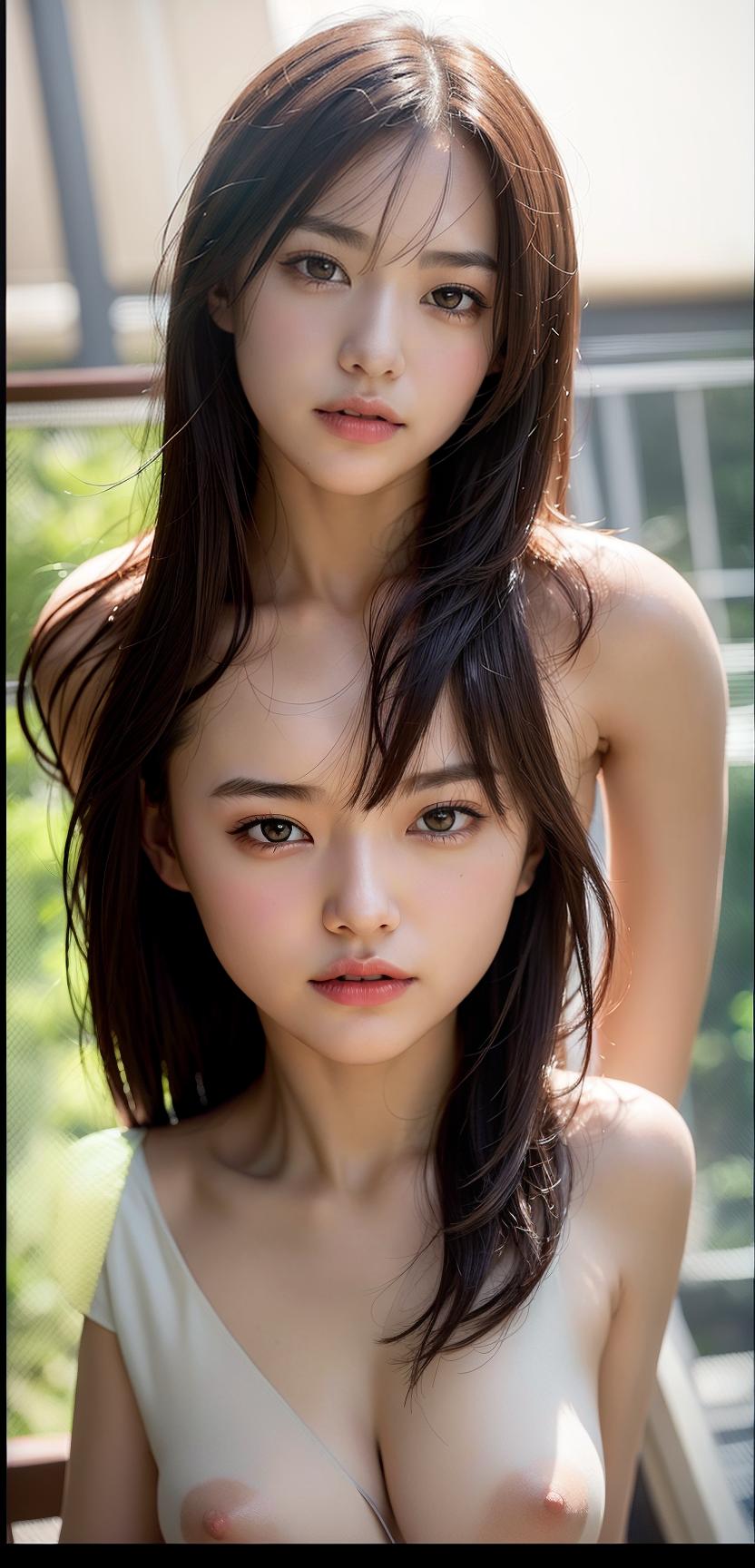  Small breasts, slender, nude, (Masterpiece, BestQuality:1.3), (ultra detailed:1.2), (hyperrealistic:1.3), (RAW photo:1.2),High detail RAW color photo, professional photograph, (Photorealistic:1.4), (realistic:1.4), ,professional lighting, (japanese), beautiful face, (realistic face)