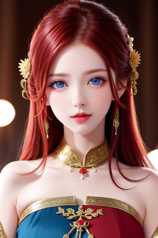  (:1.4), red head, piercing blue eyes, to a , wearing exposing , masterpiece, (detailed face), (detailed clothes), f/1.4, ISO 200, 1/160s, 4K, unedited, symmetrical balance, in-frame, masterpiece, perfect lighting, (beautiful face), (detailed face), (detailed clothes), 1 , (woman), 4K, ultrarealistic, unedited, symmetrical balance, in-frame