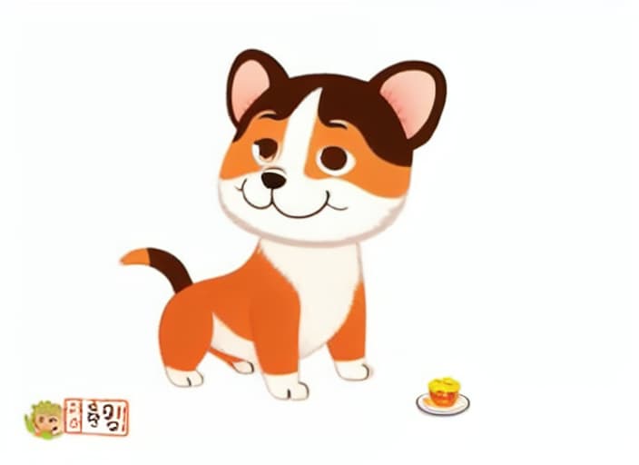  "강아지야" translates to "Hey, puppy" in English., whole body