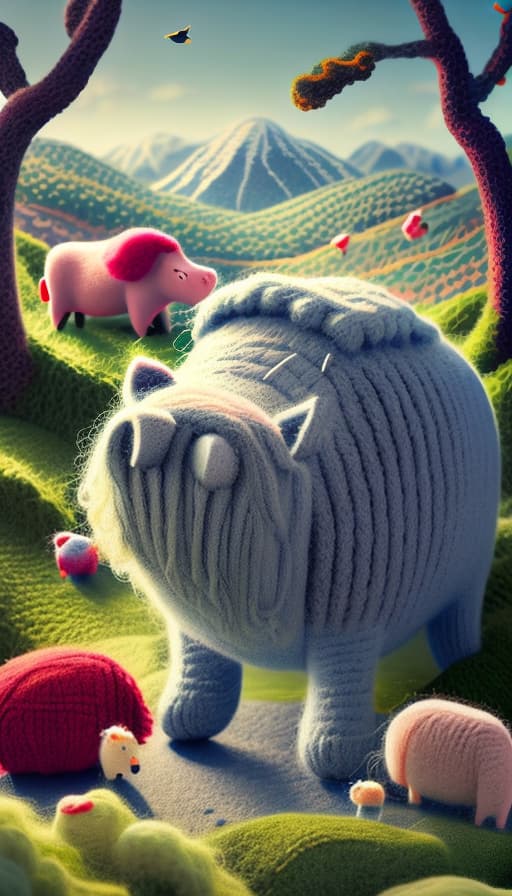 woolitize Create an illustration in an animated cartoon style that depicts the following: An image of a muddy pig with a mischievous grin on its face, surrounded by farm animals looking surprised and amused. hyperrealistic, full body, detailed clothing, highly detailed, cinematic lighting, stunningly beautiful, intricate, sharp focus, f/1. 8, 85mm, (centered image composition), (professionally color graded), ((bright soft diffused light)), volumetric fog, trending on instagram, trending on tumblr, HDR 4K, 8K