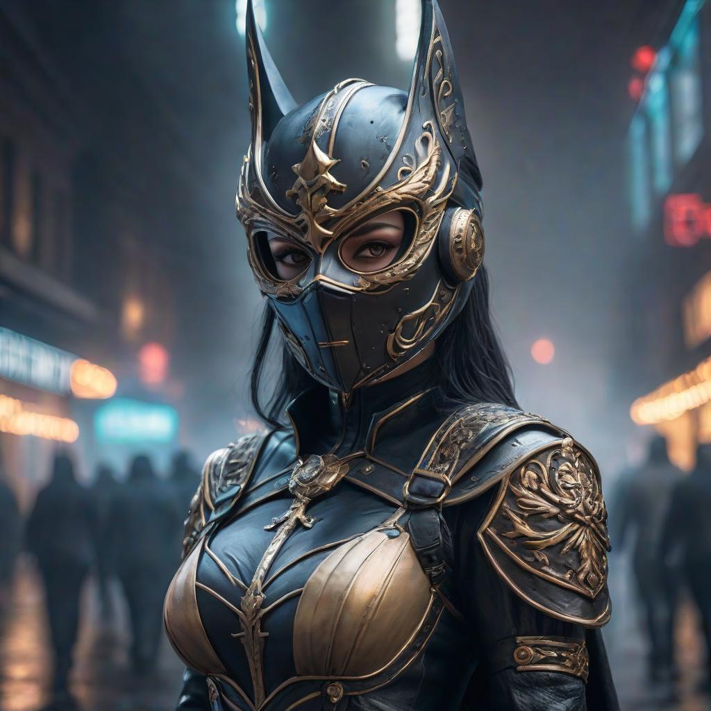  Remove the mask. hyperrealistic, full body, detailed clothing, highly detailed, cinematic lighting, stunningly beautiful, intricate, sharp focus, f/1. 8, 85mm, (centered image composition), (professionally color graded), ((bright soft diffused light)), volumetric fog, trending on instagram, trending on tumblr, HDR 4K, 8K